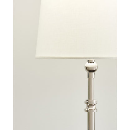 Studio Capri 1-Lt Buffet Lamp, Pol Nickel/White Linen