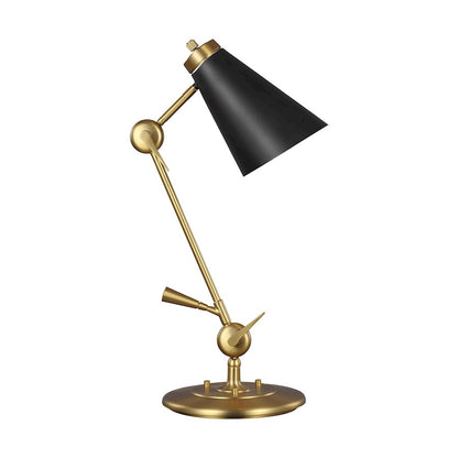 Studio Signoret 1-Lt Task Table Lamp, Brass/Midnight