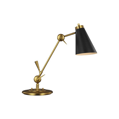 Studio Signoret 1-Lt Task Table Lamp, Brass/Midnight
