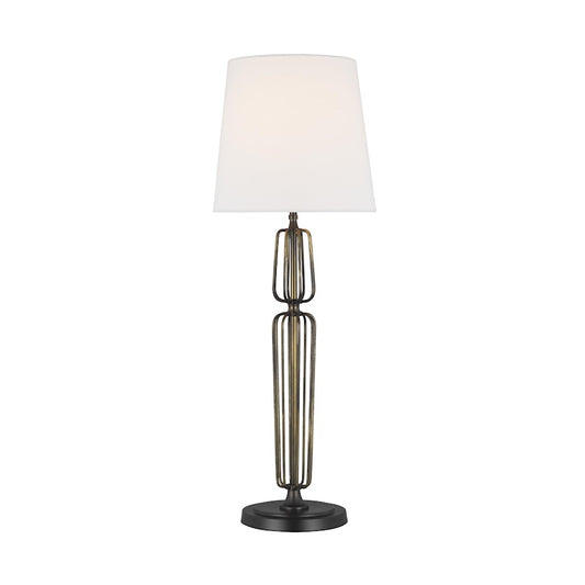 Visual Comfort Studio Milo 1-Lt Buffet Lamp, Atelier BS/WH Linen - TT1081AB1