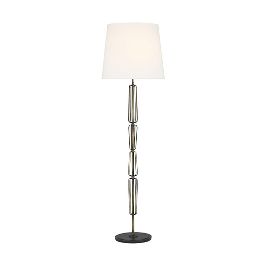 Visual Comfort Studio Milo 2-Lt Floor Lamp, Atelier BS/WH Linen - TT1112AB1