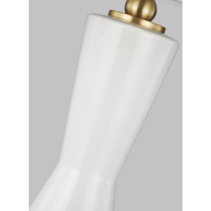 Studio Jens 1-Lt Table Lamp, Soft Ivory/White Linen