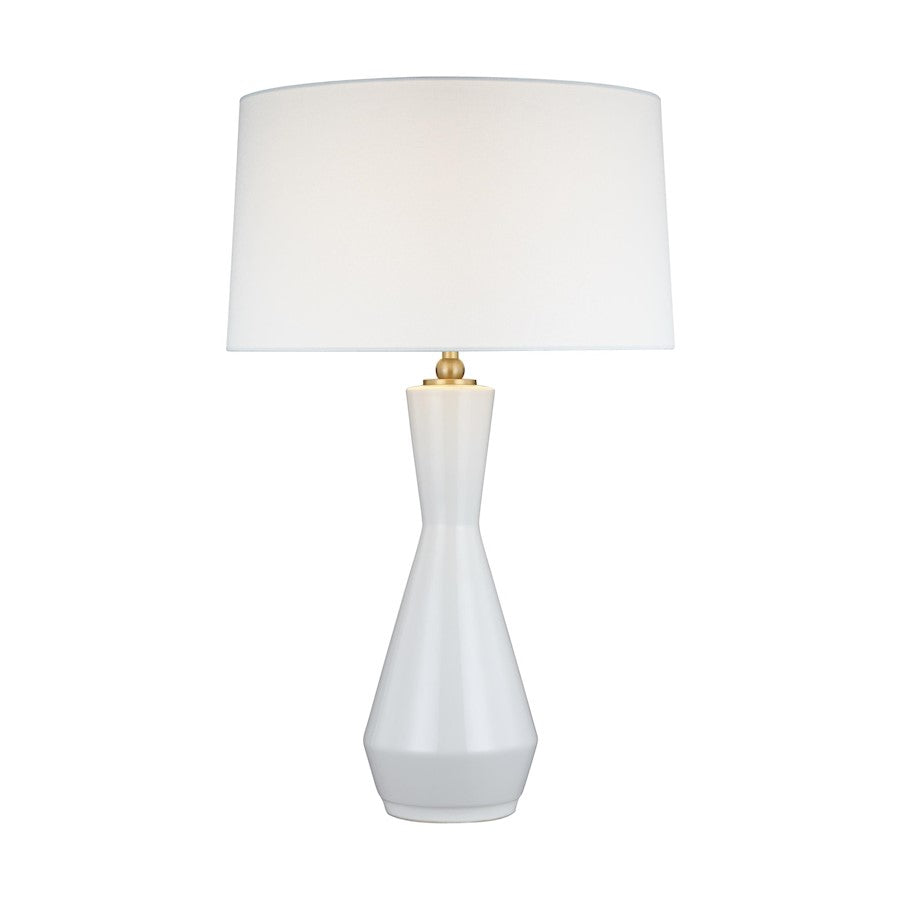 Studio Jens 1-Lt Table Lamp, Soft Ivory/White Linen