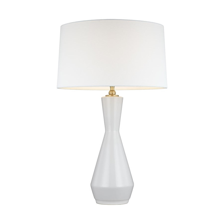 Studio Jens 1-Lt Table Lamp, Soft Ivory/White Linen