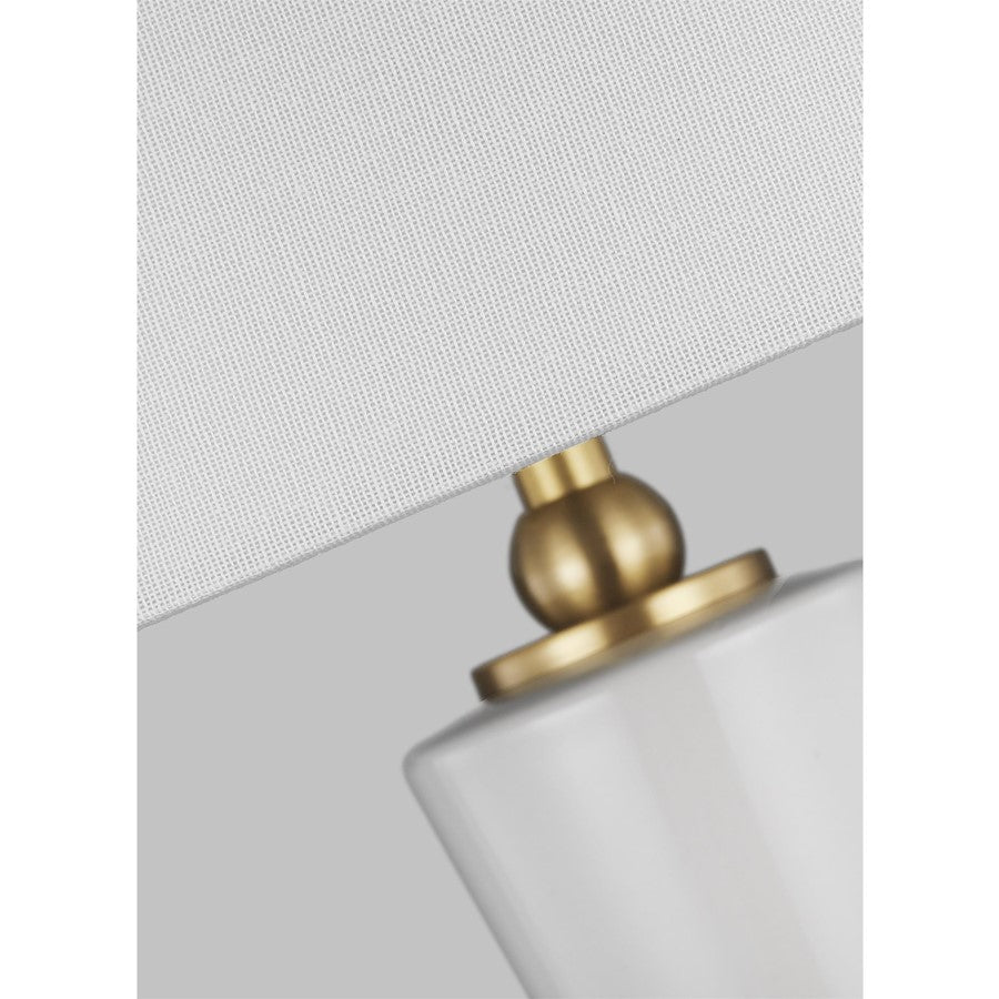 Studio Jens 1-Lt Table Lamp, Soft Ivory/White Linen