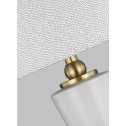 Studio Jens 1-Lt Table Lamp, Soft Ivory/White Linen