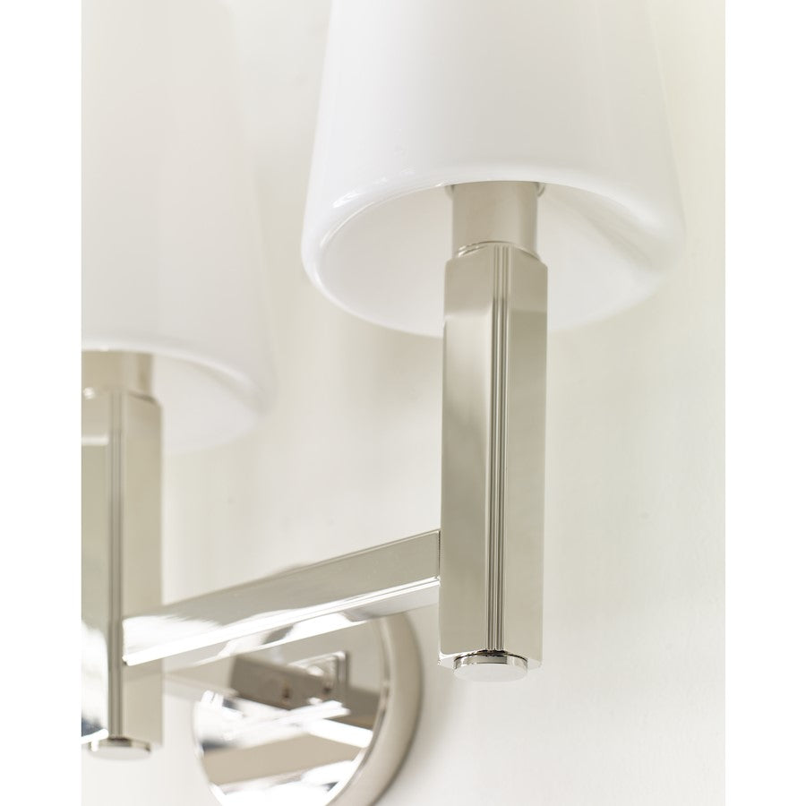 3 Light Bathroom Vanity Light, Polished Nickel
