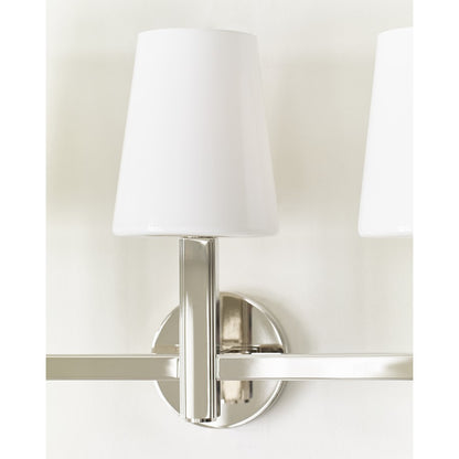 3 Light Bathroom Vanity Light, Polished Nickel