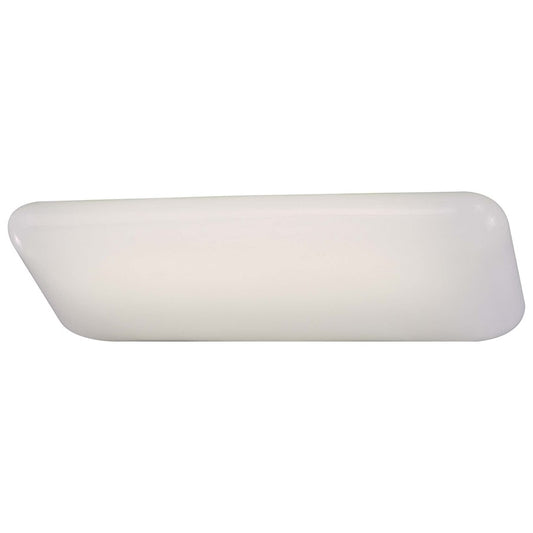 Minka Lavery 28in 2-Light Flush Mount | Transitional White | Kitchen & Hallway Ceiling Light | 12 x 28 x 5 in | Model 1005-44-PL