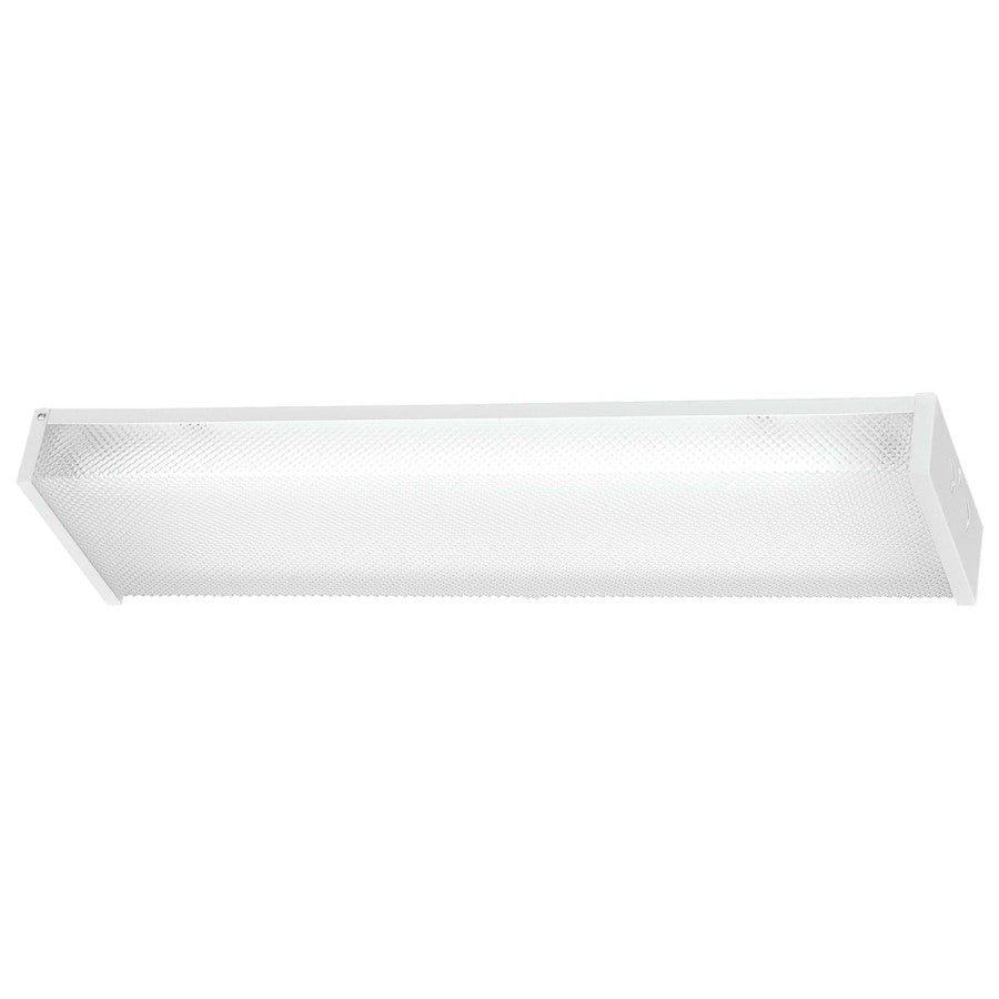 Minka Lavery 25in 2-Light Flush Mount | Transitional White Finish | Hallway & Kitchen Ceiling Light | 25 x 7 x 2 in | Model 1010-44-PL