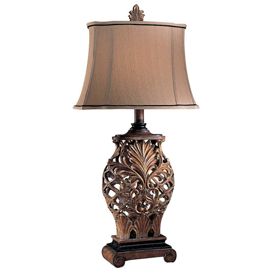 Minka Lavery Ambience 1-Light Table Lamp | Traditional Weathered Lattice Finish | Living Room & Bedroom Accent | 16 x 11 x 32.5 in | Model 10693-192
