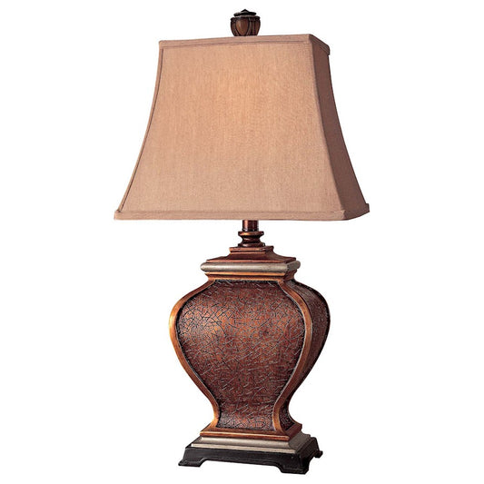 Minka Laver Ambience 1-Light Table Lamp | Traditional Antique Brown | Living Room & Bedroom Accent | 10 x 14 x 28 in | Model 10824-0