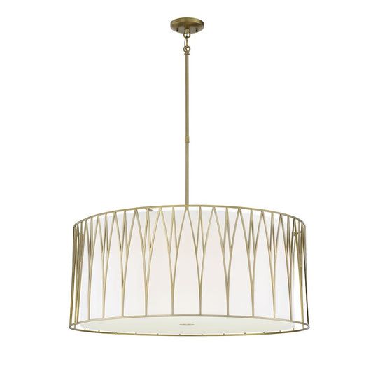 Minka Lavery Regal Terrace 27in LED Pendant | Transitional Soft Brass | Kitchen Island & Dining Room | 32 x 32 x 27 in | Model 1084-695-L