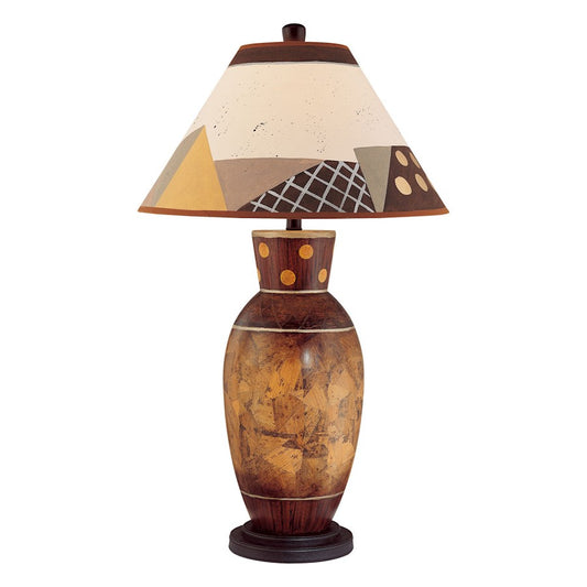 Minka Lavery 20in Round Table Lamp | Steel Shade | Living Room & Bedroom Accent | 34in H, 20in W | Model 11000-0
