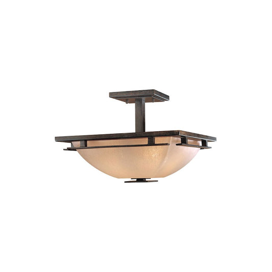 Minka Lavery 2-Light Semi Flush Mount | Transitional Iron Oxide Finish | Entryway & Hallway Ceiling Light | 15.4 lbs | Model 1279-357-PL