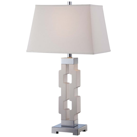 Minka Lavery Ambience 29in 1-Light Table Lamp | Transitional White | Living Room & Bedroom | 11 x 16 x 29 in | Model 13031-0