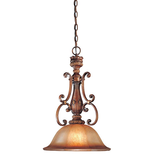 Minka Lavery Illuminati 15in 1-Light Pendant | Traditional Illuminati Bronze | Kitchen Island & Dining Room | 15 x 15 x 23 in | Model 1349-177