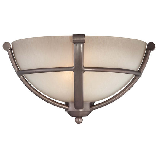 Minka Lavery Paradox 13in 2-Light Wall Sconce | Transitional Harvard Court Bronze | Hallway & Bedroom Accent | 13 x 6 x 7 in | Model 1420-281