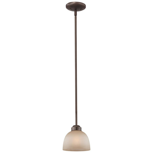 Minka Lavery Paradox 6in 1-Light Mini Pendant | Transitional Harvard Court Bronze Plated | Kitchen Island & Breakfast Nook | Model 1421-281
