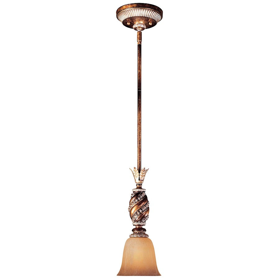 Minka Lavery Aston Court 6in 1-Light Mini Pendant | Traditional Aston Court Bronze and Clear Glass | Kitchen Island & Dining Room | Model 1741-206