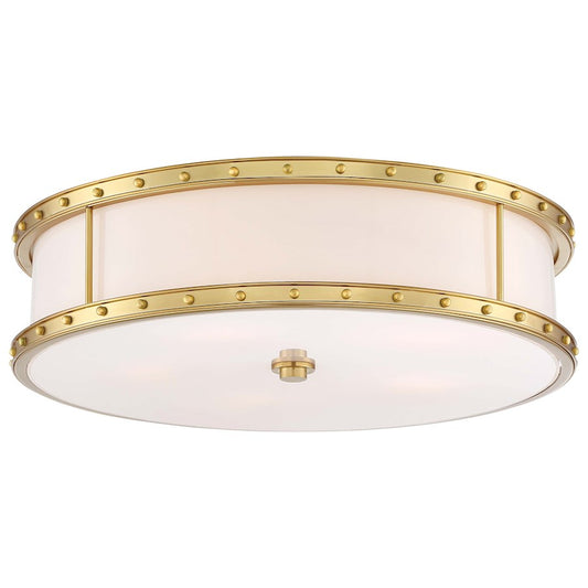 Minka Lavery 20.25in Flush Mount | Liberty Gold Finish | Bedroom & Hallway Ceiling Light | 20.25 x 20.25 x 6 in | Model 1827-249