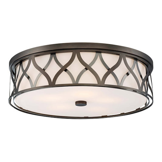 Minka Lavery Harvard Court 20in LED Flush Mount | Transitional Harvard Court Bronze | Hallway & Bathroom Ceiling Light | Model 1840-102-L