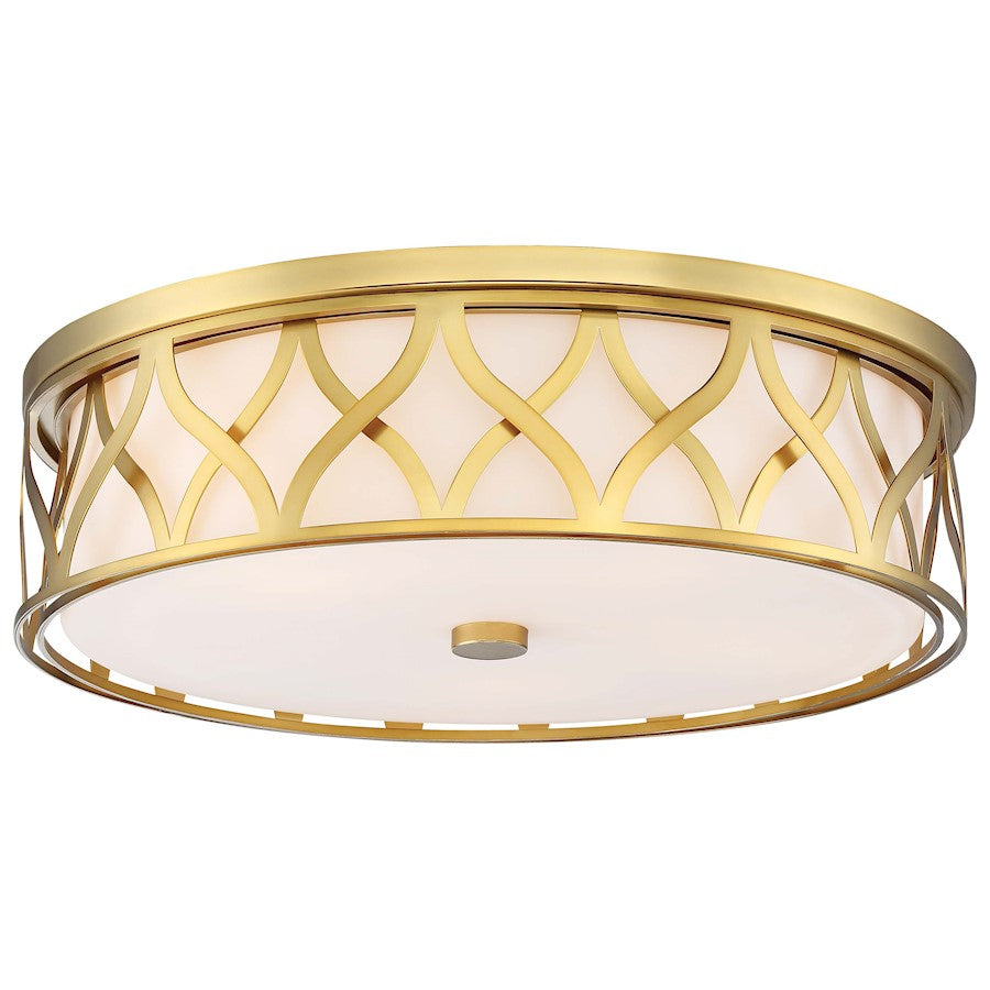 Minka Lavery 1840-249 20in Flush Mount | Transitional Liberty Gold and Etched Opal Glass | Hallway & Bedroom Ceiling Light | Model 1840-249