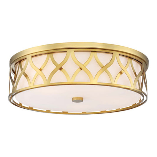 Minka Lavery Harvard Court 20in LED Flush Mount | Transitional Liberty Gold | Hallway & Bathroom Ceiling Light | 20 x 20 x 6 in | Model 1840-249-L