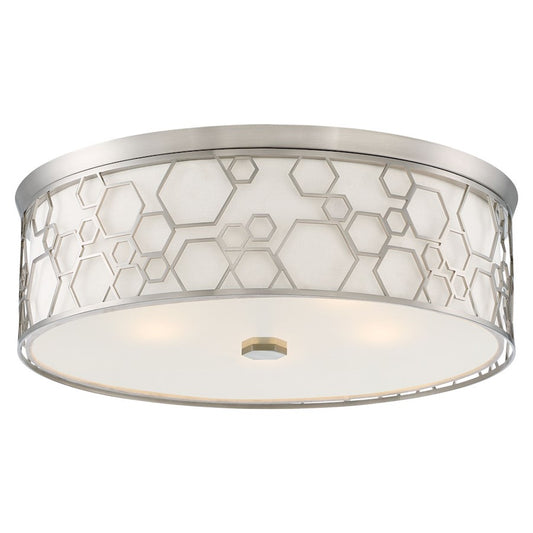 Minka Lavery Harvard Court 20in LED Flush Mount | Transitional Brushed Nickel | Hallway & Bathroom Ceiling Light | 20 x 20 x 7 in | Model 1845-84-L