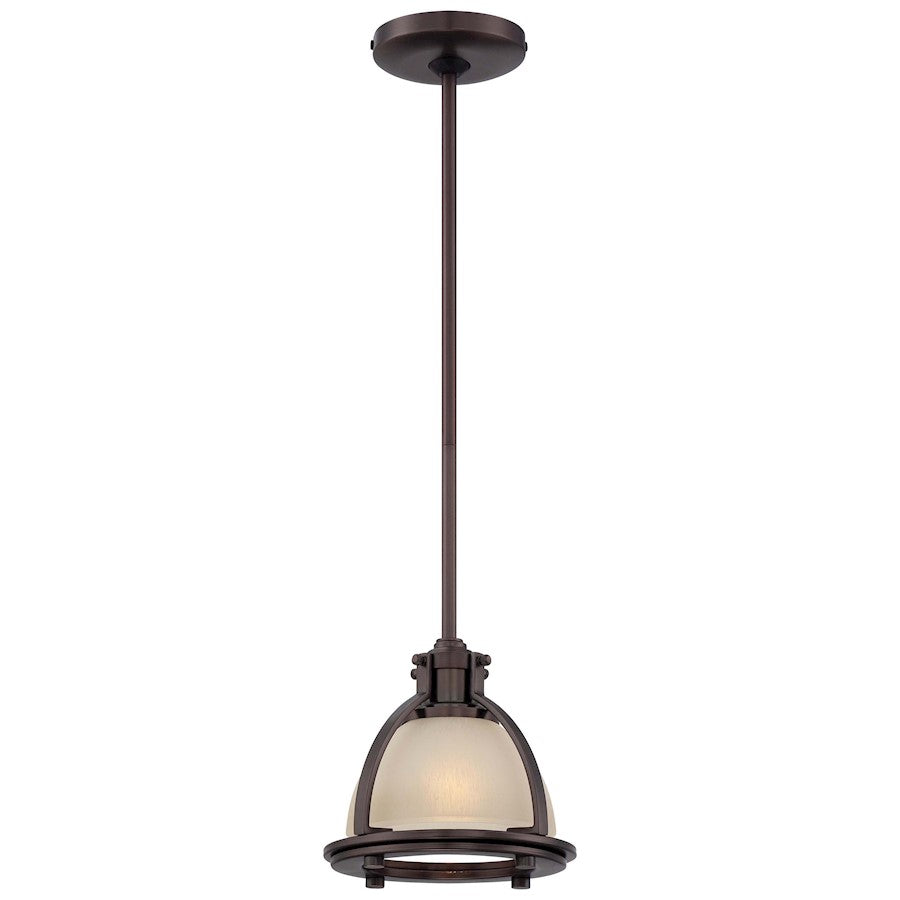 Minka Lavery 8in 1-Light Mini Pendant | Traditional Harvard Court Bronze | Kitchen Island & Dining Room | 8 x 8 x 7 in | Model 2240-281