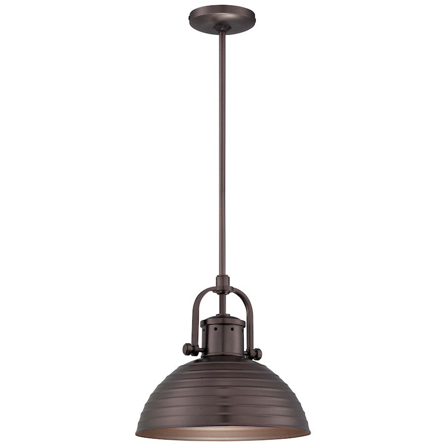 Minka Lavery 2247-281 1-Light Pendant | Traditional Harvard Court Bronze | Kitchen Island & Dining Room Accent | 12 x 12 x 11 in | Model 2247-281