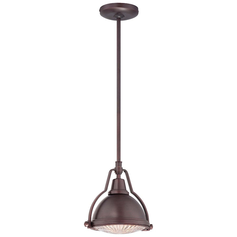 Minka Lavery 2252 9in 1-Light Pendant | Traditional Brushed Bronze | Kitchen Island & Dining Room | 9 x 9 x 8.5 in | Model 2252-576