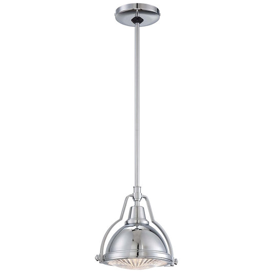 Minka Lavery 2252 9in 1-Light Pendant | Traditional Chrome | Kitchen Island & Dining Room | 9 x 9 x 8 in | Model 2252-77