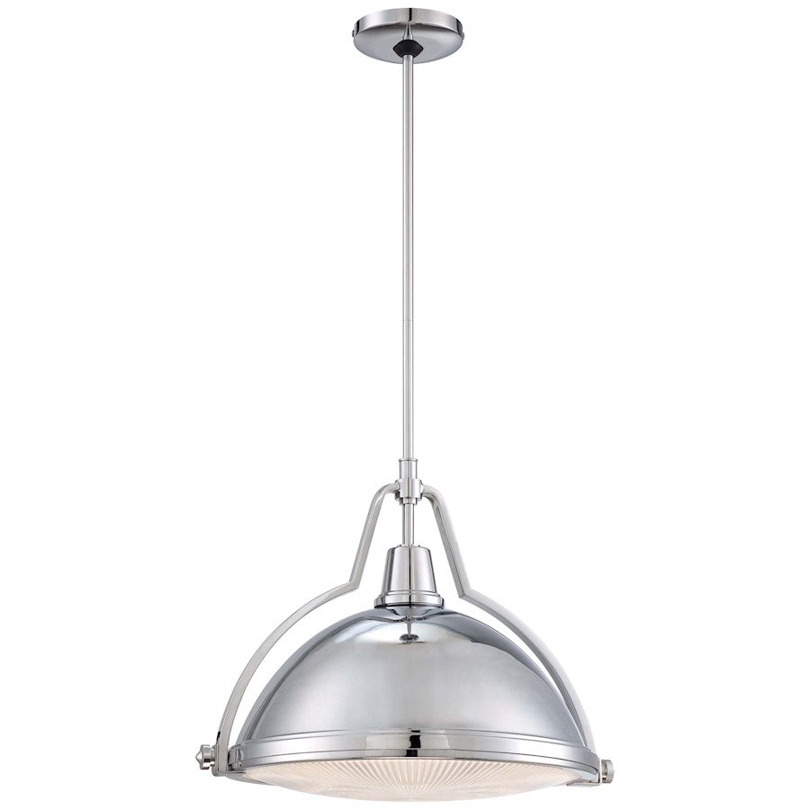 Minka Lavery 2253 18in 1-Light Pendant | Traditional Chrome | Kitchen Island & Dining Room | 18 x 18 x 14 in | Model 2253-77