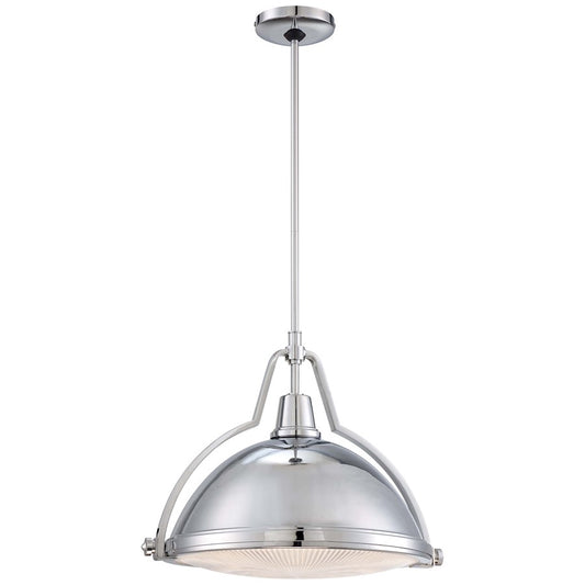 Minka Lavery 2253 18in 1-Light Pendant | Traditional Chrome | Kitchen Island & Dining Room | 18 x 18 x 14 in | Model 2253-77