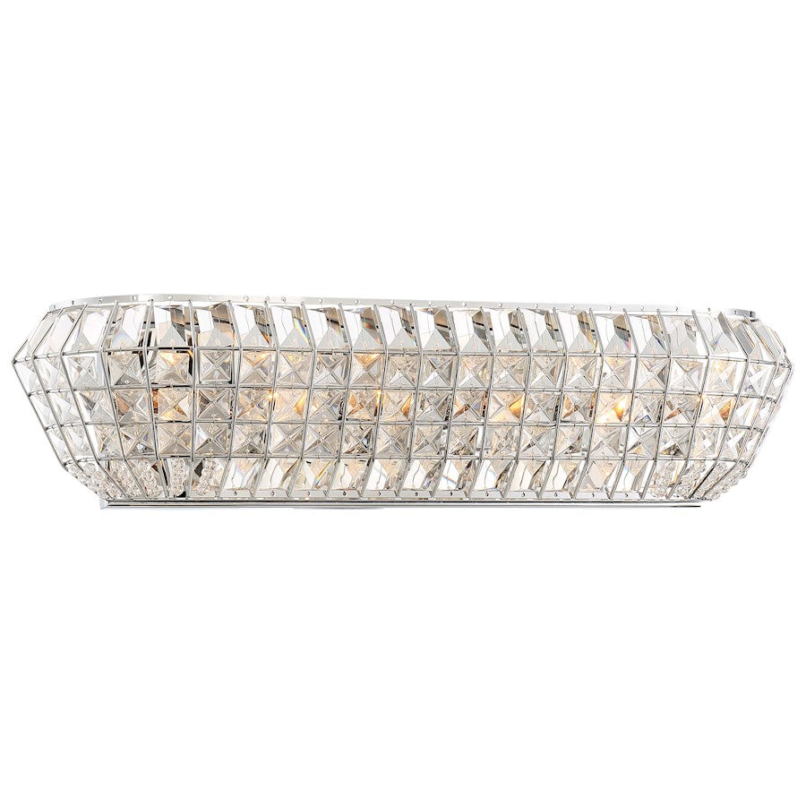 Minka Lavery Braiden 25in 6-Light Bath Vanity Light | Chrome Transitional | Bathroom Vanity & Powder Room | 25 x 25 x 6 in | Model 2364-77