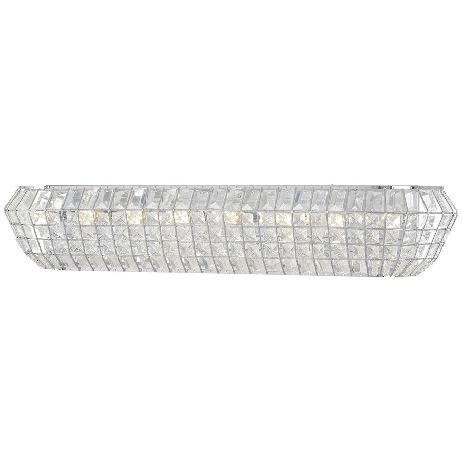 Minka Lavery Braiden 33in 8-Light Bathroom Vanity Light | Chrome Steel and Crystal | Bathroom & Powder Room | 33 x 6.5 x 6.25 in | Model 2365-77