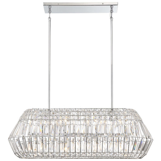 Minka Lavery Braiden 38in 6-Light Island Light | Chrome Transitional | Kitchen Island & Dining Room | 38 x 10 x 13 in | Model 2368-77