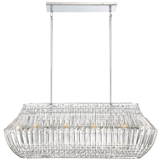 Minka Lavery Braiden 42in 6-Light Island Light | Chrome Transitional | Kitchen Island & Dining Room | 42 x 15 x 14 in | Model 2369-77