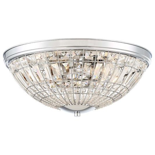 Minka Lavery Palermo 20in Flush Mount | Transitional Chrome Finish | Living Room & Bedroom Ceiling Light | 20 x 20 x 8 in | Model 2375-77