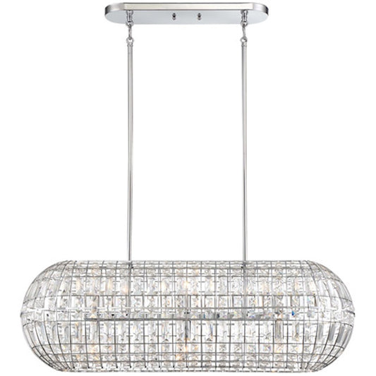 Minka Lavery Palermo 36in 3-Light Island Light | Chrome Transitional | Kitchen Island & Dining Room | 12 x 36 x 12 in | Model 2387-77