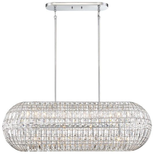 Minka Lavery Palermo 42in 4-Light Island Light | Chrome Transitional | Kitchen Island & Dining Room | 14 x 42 x 14 in | Model 2388-77