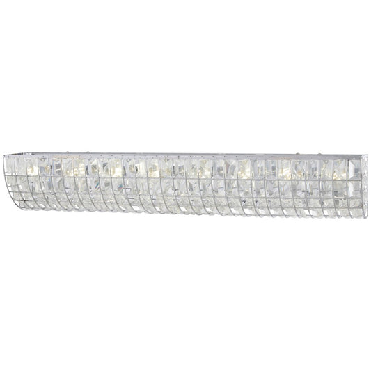 Minka Lavery Palermo 32in 8-Light Bath Vanity | Modern Chrome Steel and Crystal | Kitchen & Bathroom Vanity Light | 32 x 6 x 6 in | Model 2389-77