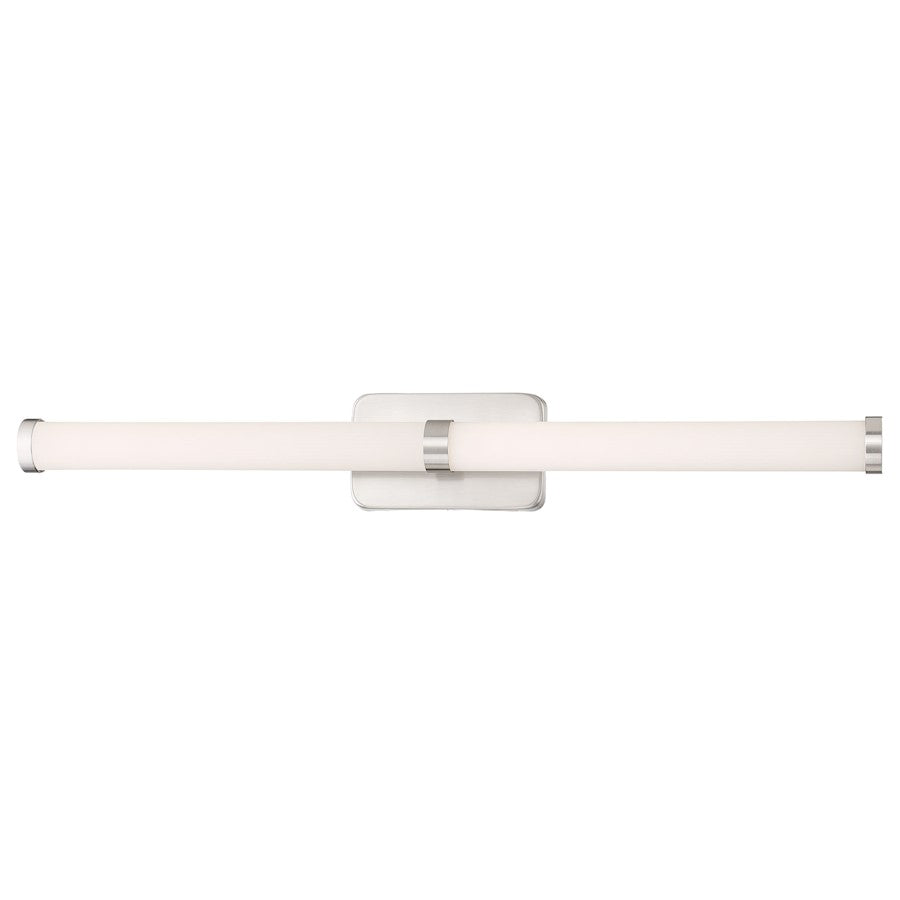 Minka Lavery Salon 14in 1-Light Wall Sconce | Modern Coal Steel and White Acrylic | Bathroom & Hallway Damp-Rated | Model 2871-66A-L