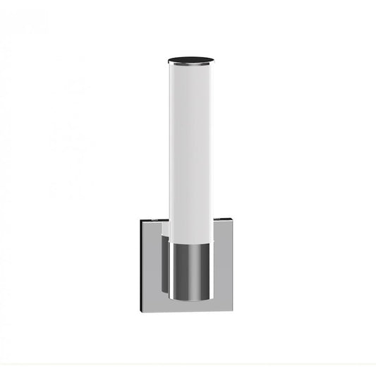 Minka Laver 14in 1-Light LED Wall Sconce | Modern Chrome Steel and White Acrylic | Bathroom Vanity & Hallway Accent | 1302 Lumens | Model 2871-77-L