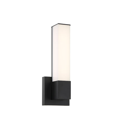 Minka Lavery 24in 1-Light Wall Sconce | Chrome Steel and White Acrylic | Hallway & Bathroom Accent | 24 x 5 in | Model 2873-77-L