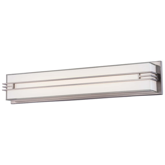 Minka Lavery Level Medium 26in LED Bath Vanity Light | Modern Brushed Nickel | Bathroom Vanity | 26 x 5 x 4 in | Model 2943-84-L
