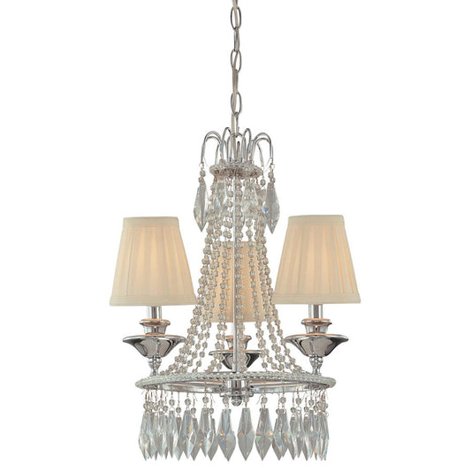 Minka Lavery Chrome 3-Light Mini Chandelier | Traditional Chrome Finish | Dining Room & Kitchen Island | 16 x 16 x 20 in | Model 3132-77