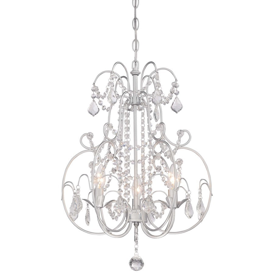 Minka Lavery Vintage Silver 3-Light Mini Chandelier | Traditional Vintage Silver Finish | Dining Room & Entryway | Model 3153-599
