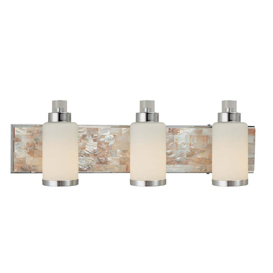 Minka Lavery Cashelmara 26in 3-Light Vanity Light | Contemporary Chrome Steel | Bathroom Vanity & Powder Room | 26 x 6 x 8.25 in | Model 3243-77
